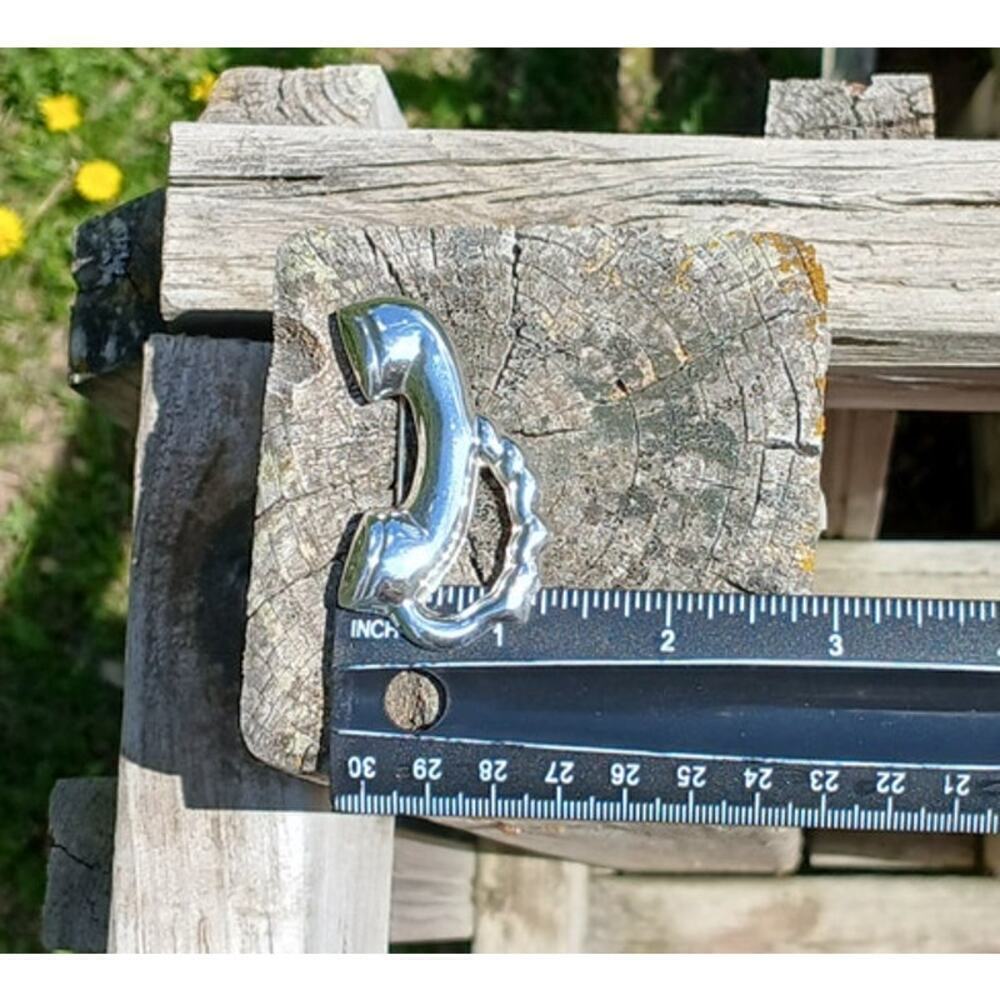 Vintage Taxco Sterling Silver Telephone Brooch - Picture 9 of 9